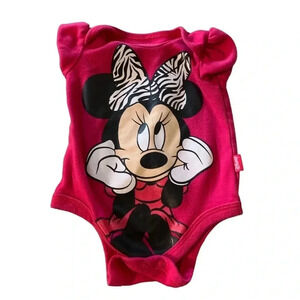 DISNEY Minnie Mouse 0-3 months pink onesie